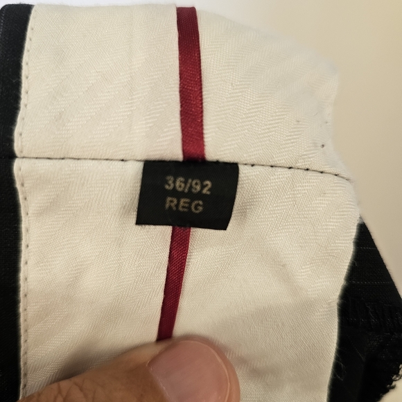 Protocol black with stripes men's suit jacket 44R pants 36R. Pants classic cut. - Picture 12 of 14